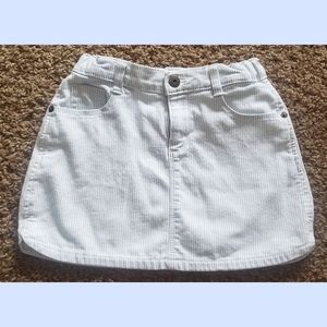 Girl's Light blue & White Jean Skirt